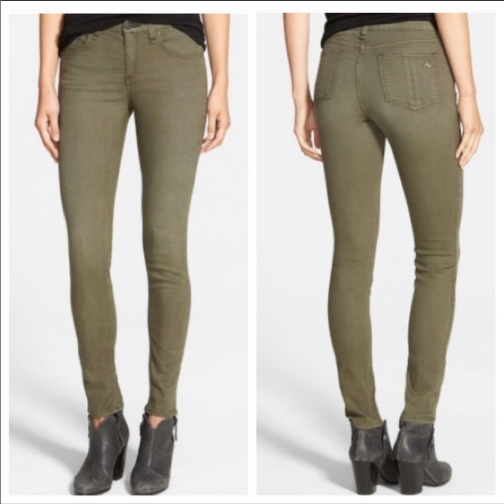 Dark olive green Rag & Bone Skinny Jean Size: 26